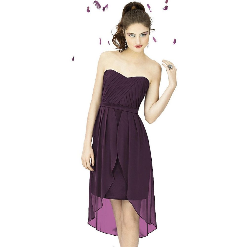 NWT Social Bridesmaids Purple Strapless Dress